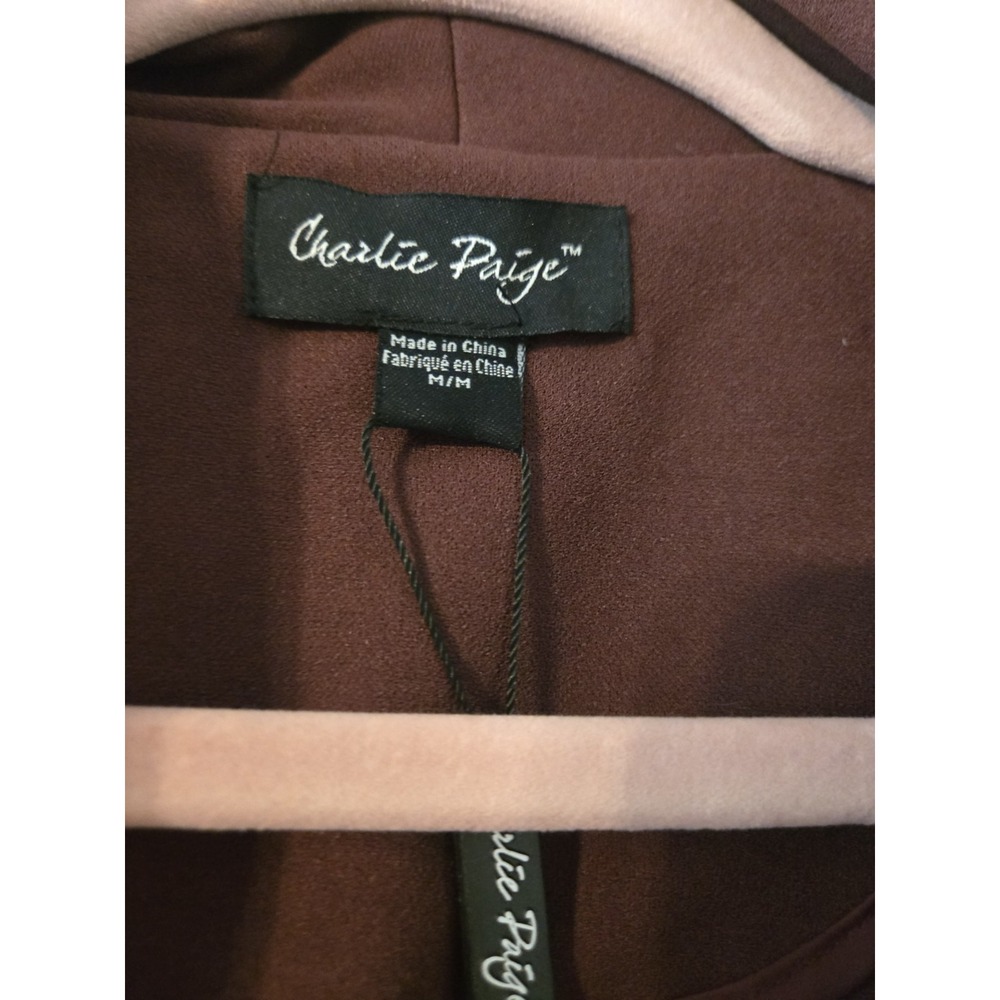 Women's Red Blazer stretch Charlie Paige brand size M - Picture 2 of 5